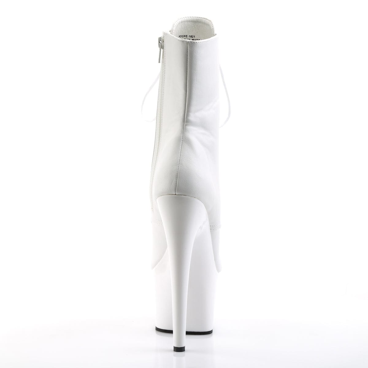 ADORE-1021 White Faux Leather/White Ankle Boot Pleaser US Size (Women's): 5