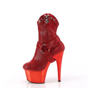 ADORE-1029CHRS Red Rhinestones/Red Chrome Pleaser US Size (Women's): 5