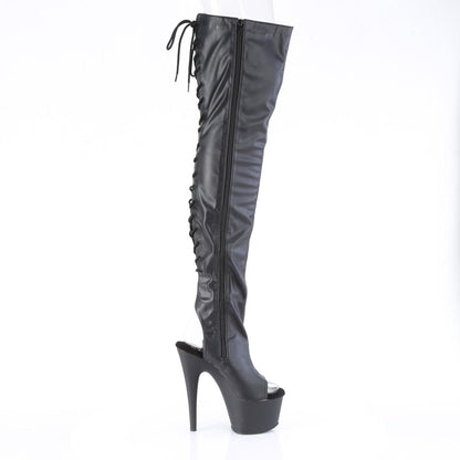 ADORE-3017 Black Stretch Faux Leather