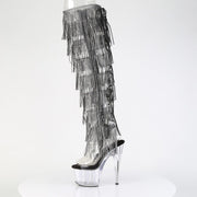 ADORE-3019C-RSF Clear-Black/Clear Pleaser US Size (Women's): 5