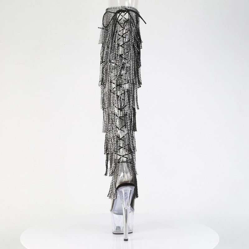 ADORE-3019C-RSF Clear-Black/Clear Pleaser US Size (Women's): 5