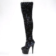 ADORE-3020 Black Multi Seuqins/Black Boot Pleaser US Size (Women's): 5