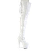 ADORE-3850 White Stretch Patent/White Pleaser US Size (Women's): 5