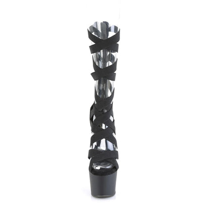 ADORE-700-48 Black Elastic Band-Faux Leather/Black Matte
