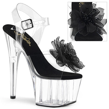 ADORE-708BFL Clear Black/Clear Sandals