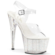 ADORE-708MG Clear/Clear Platform Sandal Pleaser US Size (Women's): 5