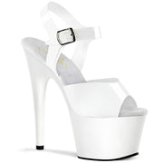 ADORE-708N White (Jelly-Like) TPU/White Platform Sandal Pleaser US Size (Women's): 5