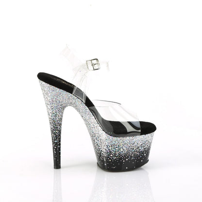 ADORE-708SS  Clear /Black-Silver Multi Glitter