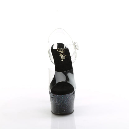 ADORE-708SS  Clear /Black Multi Glitter