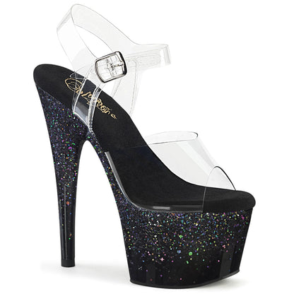 ADORE-708SS  Clear /Black Multi Glitter