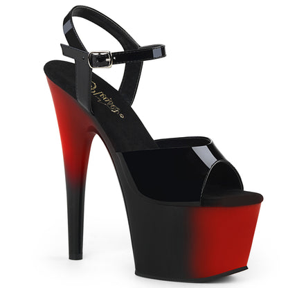 ADORE-709BR Black Patent/Red-Black Platform Sandal