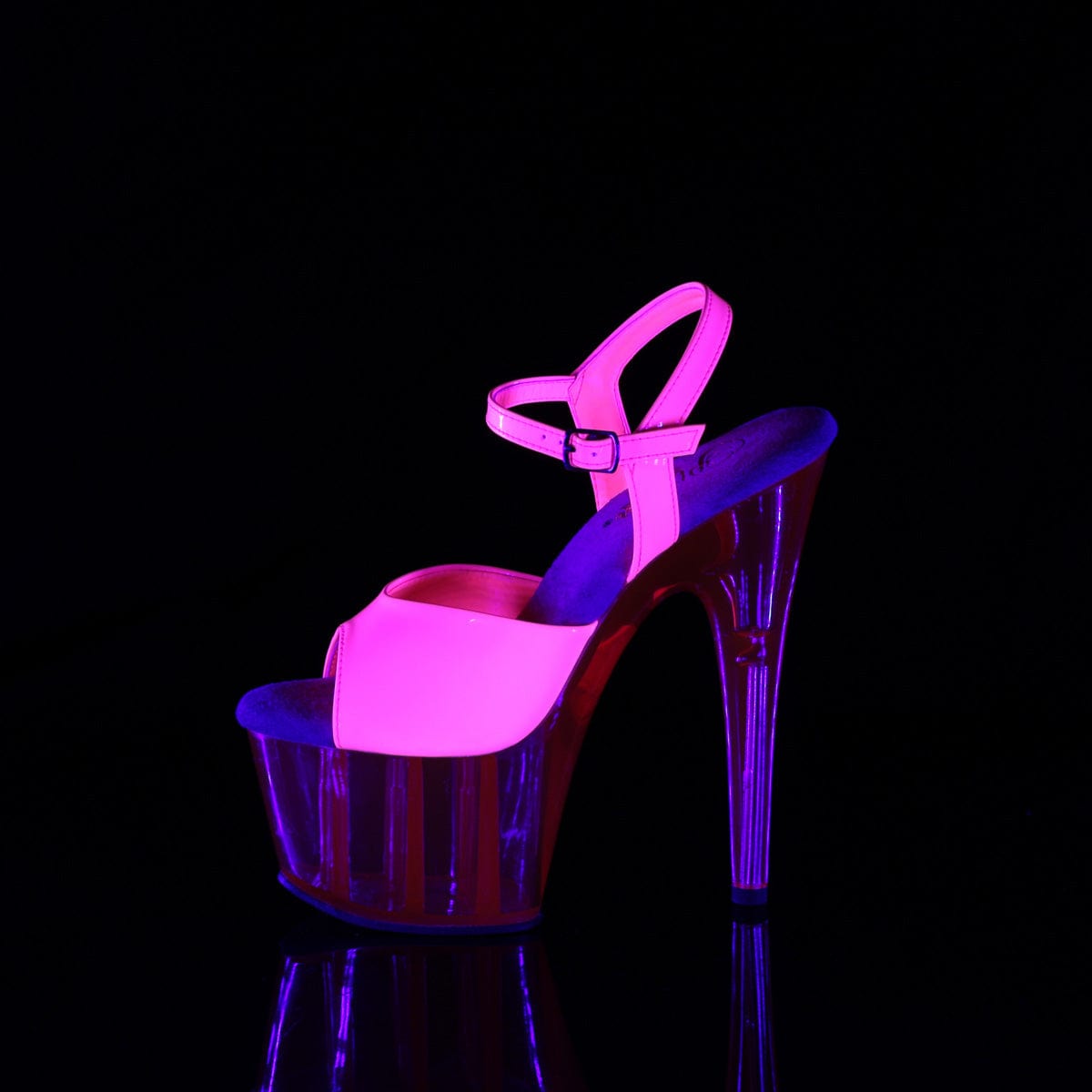 ADORE-709UVT Neon Hot Pink Patent/Hot Pink Tinted Pleaser US Size (Women's): 5