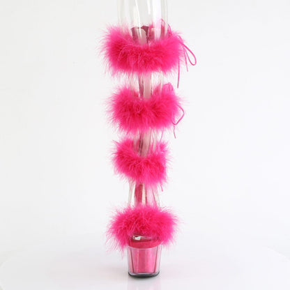ADORE-728F Clear Hot Pink Fur