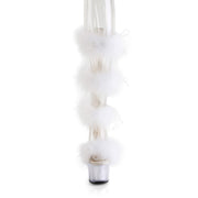 ADORE-728F Clear-White Fur/M Pleaser US Size (Women's): 5