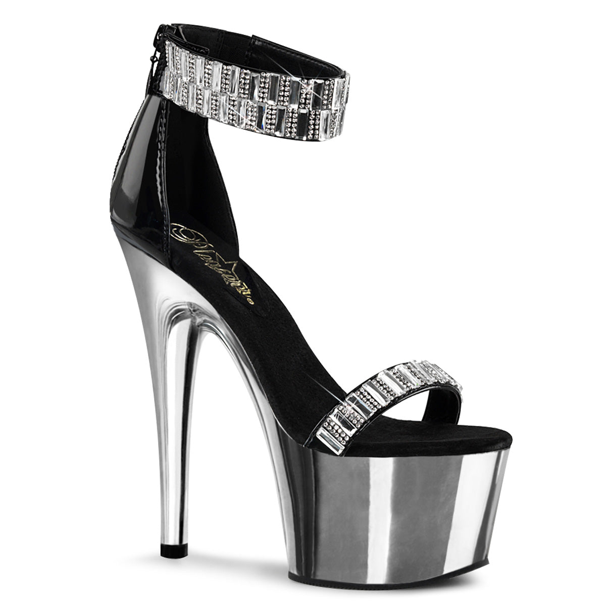 ADORE-769RS Black/Silver Chrome Sandals