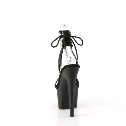 ADORE-770 Black Faux Leather-Rhinestones/Black Matte