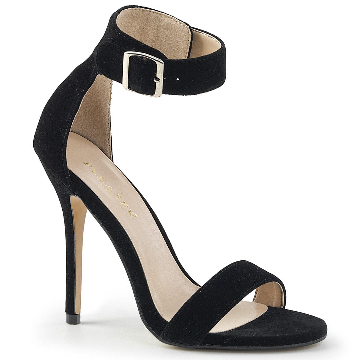 AMUSE-10 Black Velvet Sandal