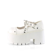 ASHES-33 White Vegan Leather Mary Janes Demonia US Size (Women's): 6