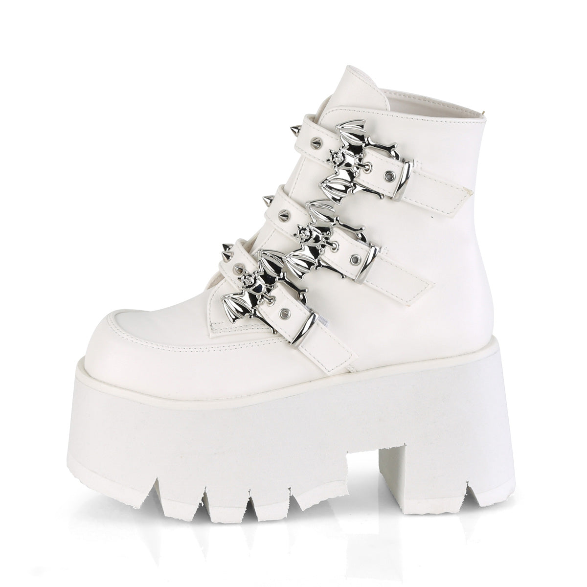 ASHES-55 White Ankle Boots