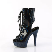 BEJEWELED-1016-6 Black Hologram Patent/Midnight Black Rhinestones Pleaser US Size (Women's): 5