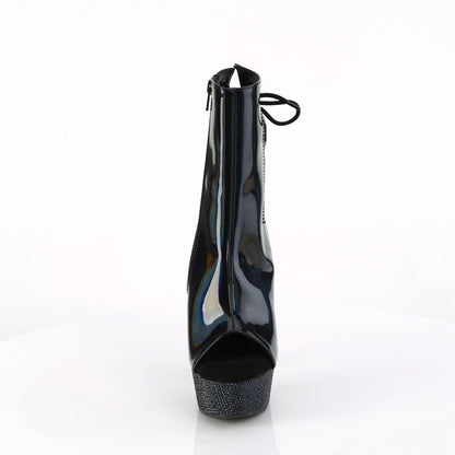 BEJEWELED-1018DM-6 Black Holo Patent/Midnight Black Rhinestones