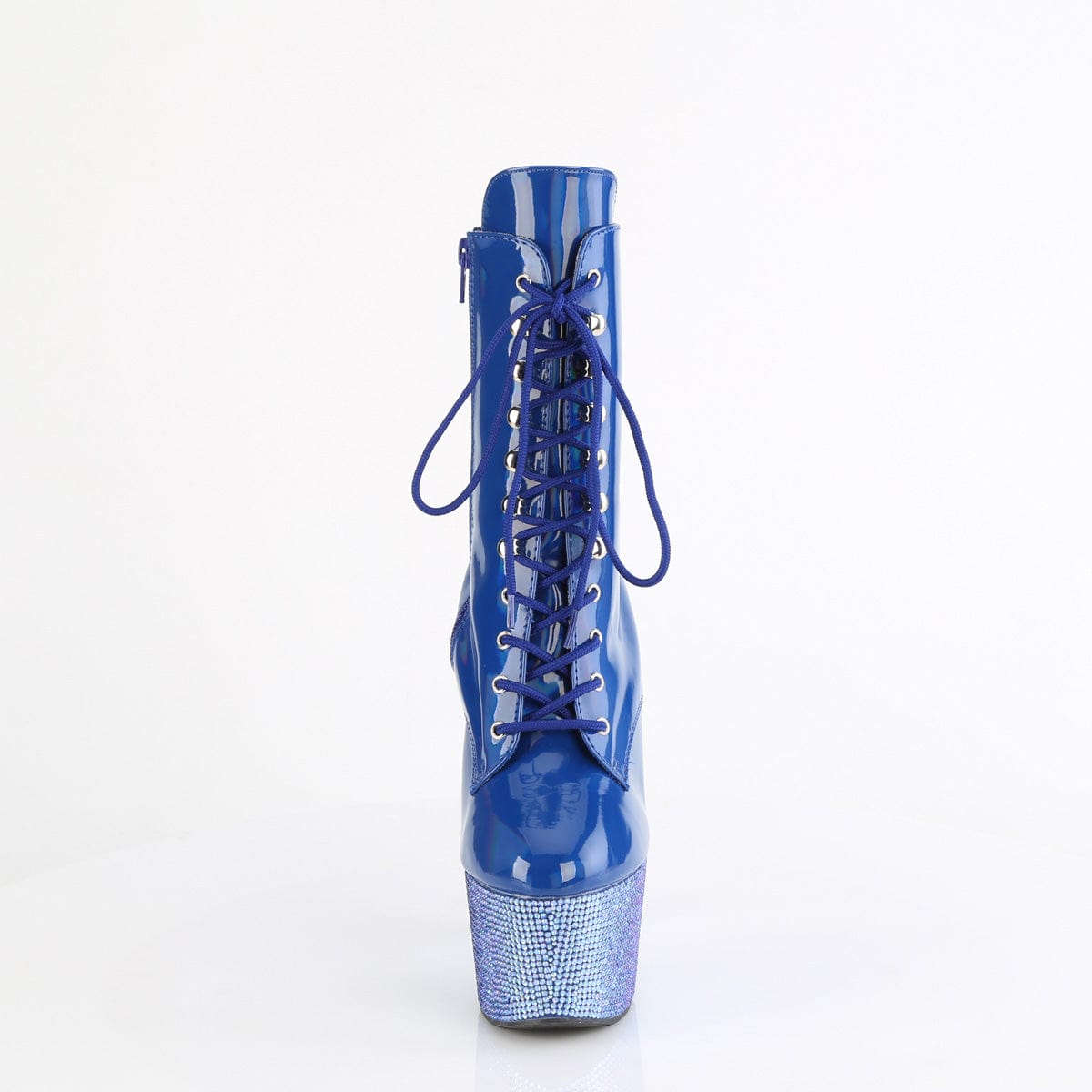 BEJEWELED-1020-7 Blue Hologram Patent/Blue AB Rhinestones Pleaser US Size (Women's): 5