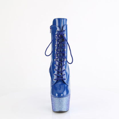 BEJEWELED-1020-7 Blue Holo Patent/Blue AB Rhinestones