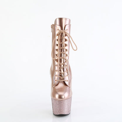 BEJEWELED-1020-7 Rose Gold Holo Patent/Rose Gold AB Rhinestones