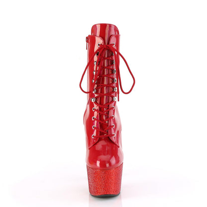 BEJEWELED-1020-7 Red Holo Patent/Red Rhinestones