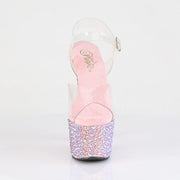 BEJEWELED-708MS Clear/Baby Pink Multi Rhinestones Pleaser US Size (Women's): 5