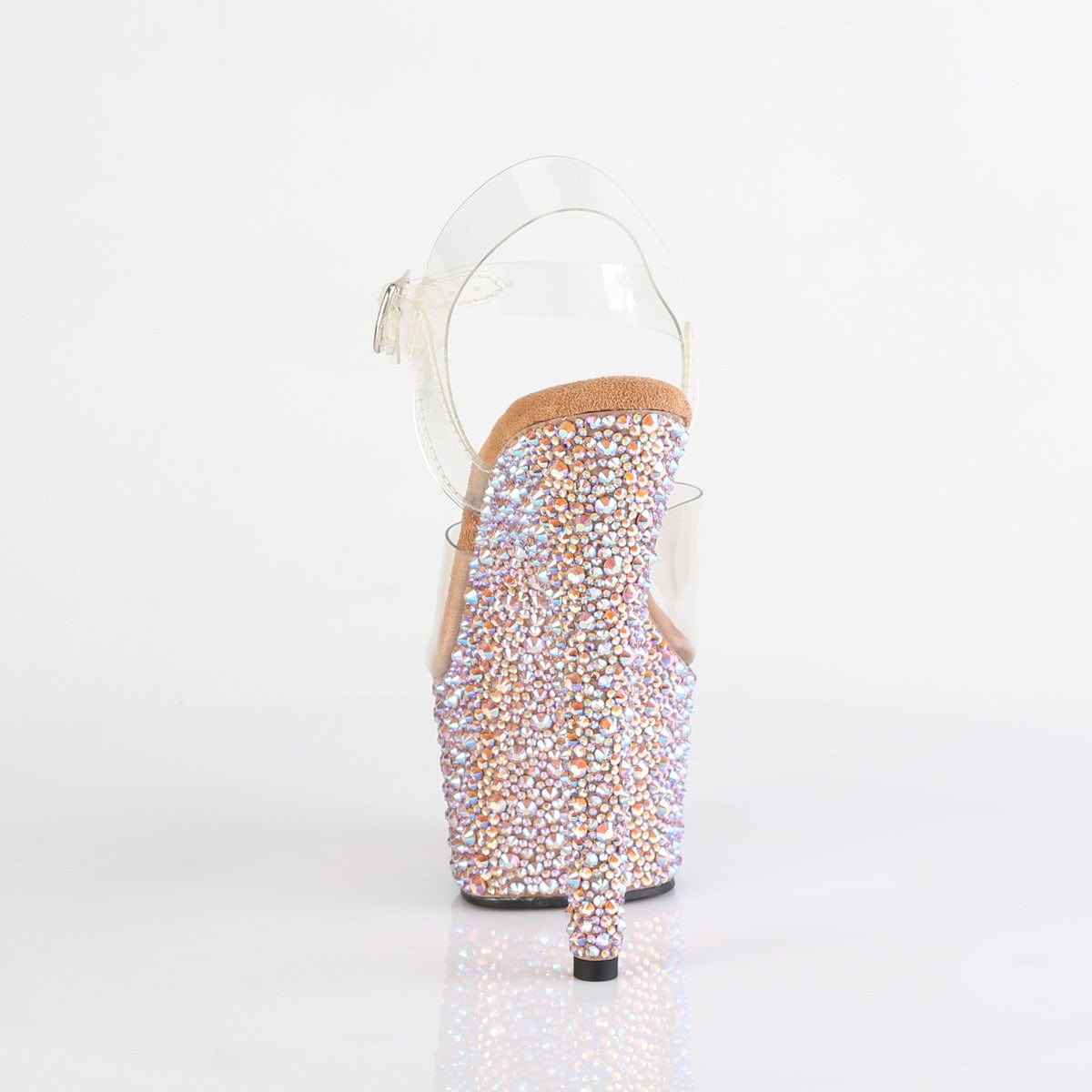 BEJEWELED-708MS Clear/Rose Gold Multi Rhinestones Pleaser US Size (Women's): 5