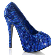 Bordello TEEZE-06R Pump (Royal Blue Satin Rhinestone)