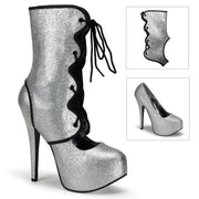 Bordello TEEZE-31G Pump (Silver Mini Glitter)