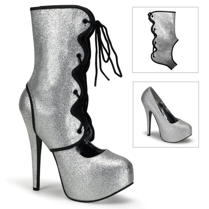Bordello TEEZE-31G Pump (Silver Mini Glitter)