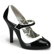Bordello TEMPT-07 Mary Jane (Black-White Pu) 6