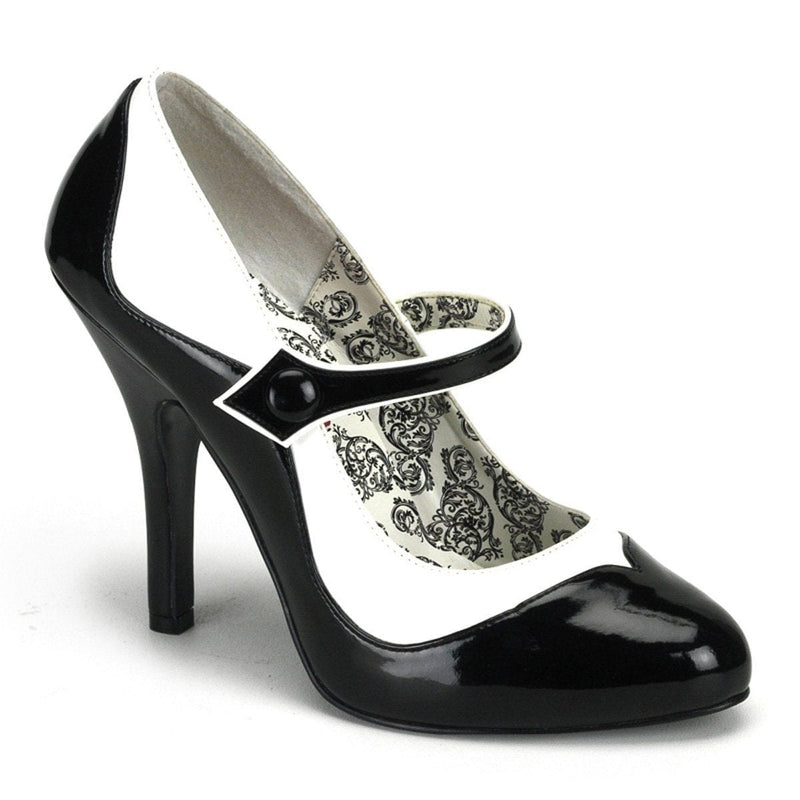 Bordello TEMPT-07 Mary Jane (Black-White Pu) 6