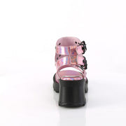 BRATTY-07 Pink Hologram Patent Demonia US Size (Women's): 6