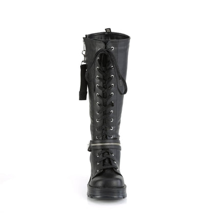 BRATTY-206 Black Vegan Leather