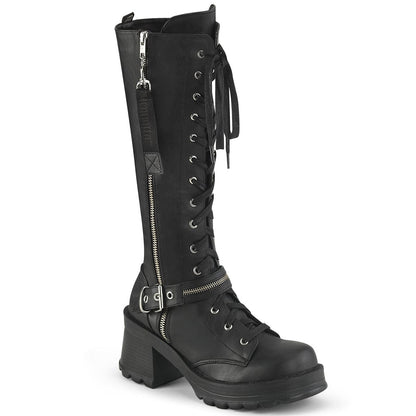 BRATTY-206 Black Vegan Leather
