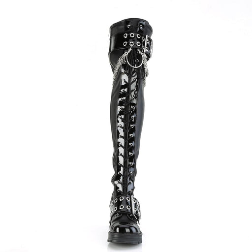 BRATTY-304 Black Stretch Vegan Leather Demonia US Size (Women's): 6