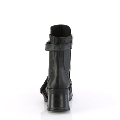 BRATTY-56 Black Vegan Leather