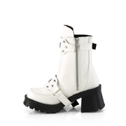 BRATTY-56 White Vegan Leather Demonia US Size (Women's): 6