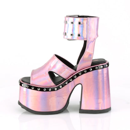 CAMEL-102 Pink Hologram Platform Sandals