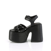 CAMEL-17 Black Vegan Leather Demonia US Size (Women's): 6