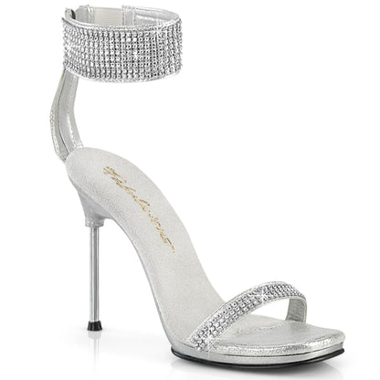 CHIC-40 Silver Shimmery Fabric Rhinestones/Silver