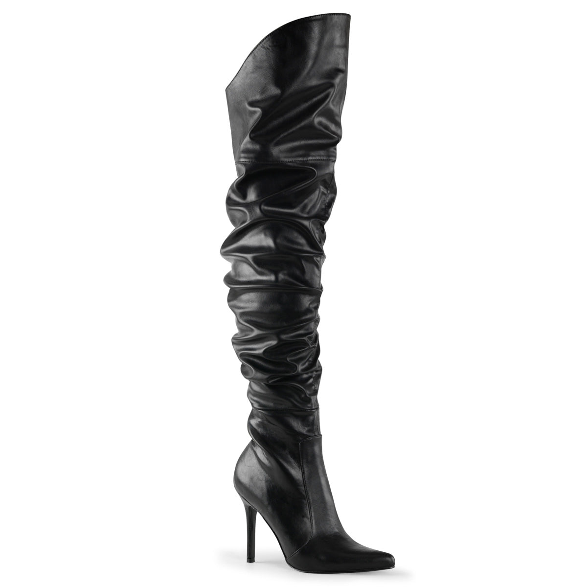 CLASSIQUE-3011 Black Thigh Boots