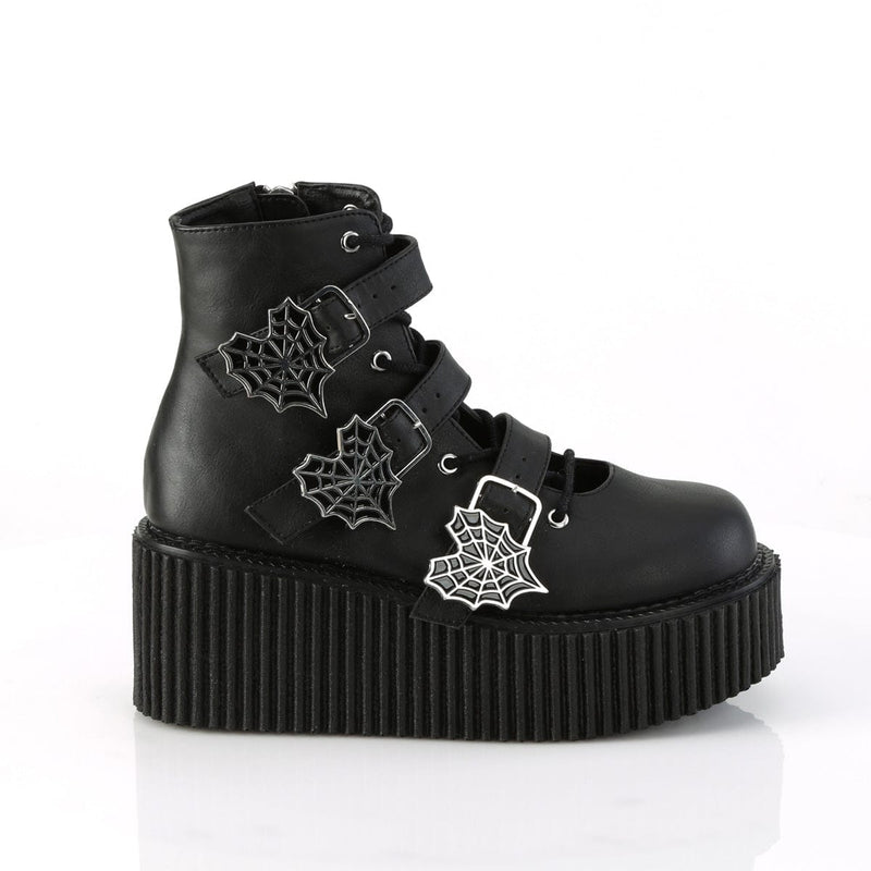 CREEPER-260 Black Vegan Leather Demonia US Size (Women's): 6