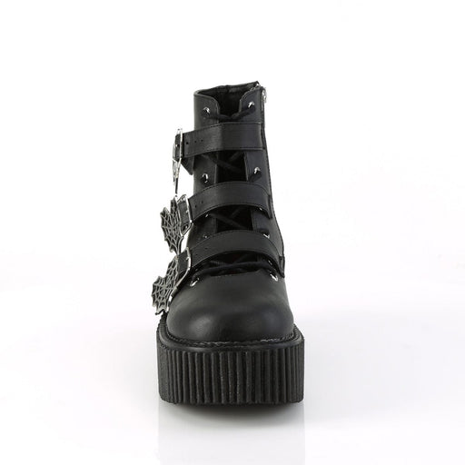 CREEPER-260 Black Vegan Leather Demonia US Size (Women's): 6