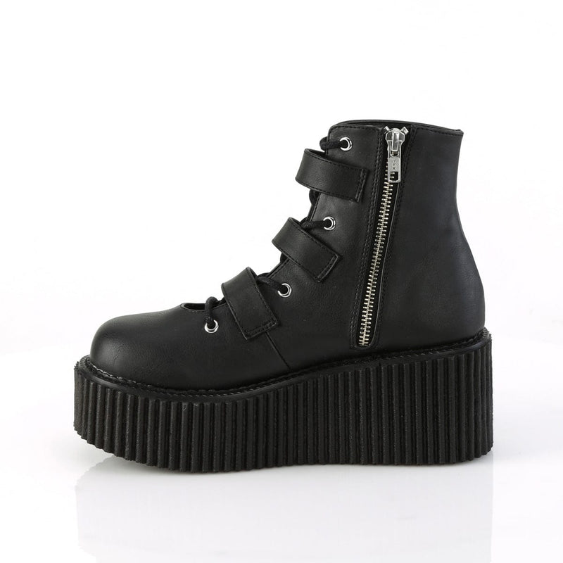 CREEPER-260 Black Vegan Leather Demonia US Size (Women's): 6