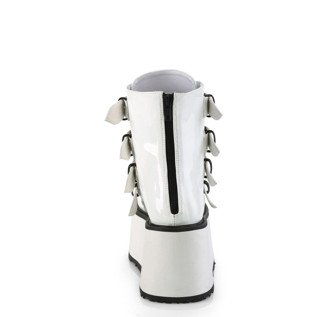 DAMNED-105 White Hologram Patent Demonia US Size (Women's): 6